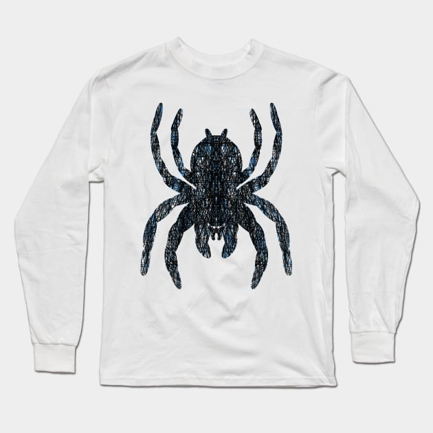 Cross Hatching Tarantula V8 Long Sleeve T-Shirt by IgorAndMore